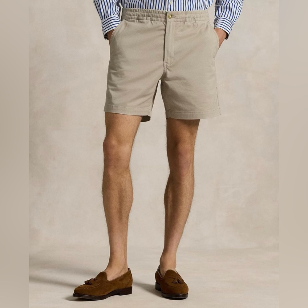 Polo Ralph Lauren Stretch Classic-Fit Chino 6" Inseam Shorts Khaki Tan waist XL - Picture 5 of 10